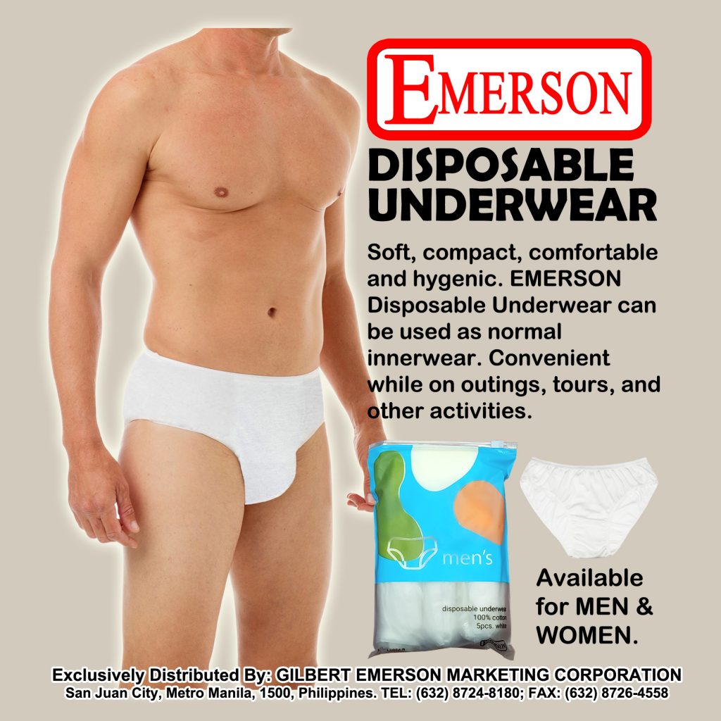 EMERSON Disposable Underwear MENS (100 COTTON) Gilbert Emerson